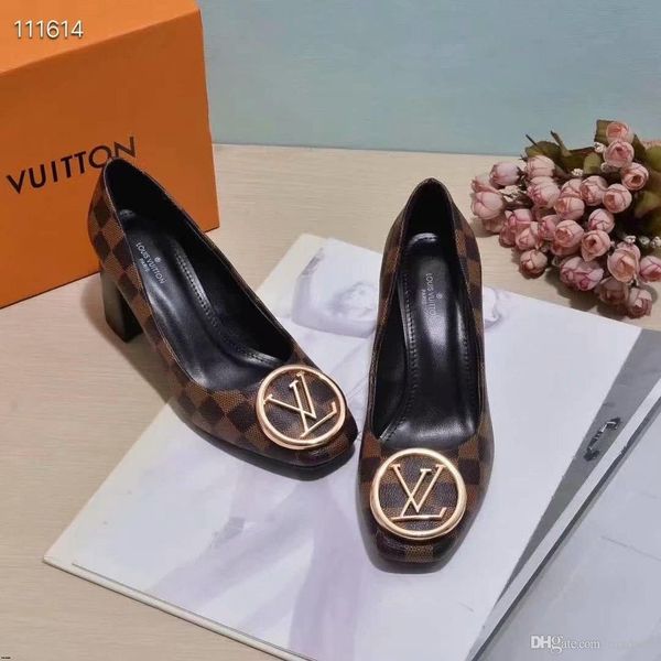 

19fw new 2020 autumn high heels shoes women buckle strap mary pumps ladies casual footwear round toe sweet fashion female yecq5, Black