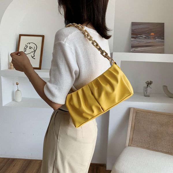 

2020 new shoulder bag women's casual fashion korean chain fold