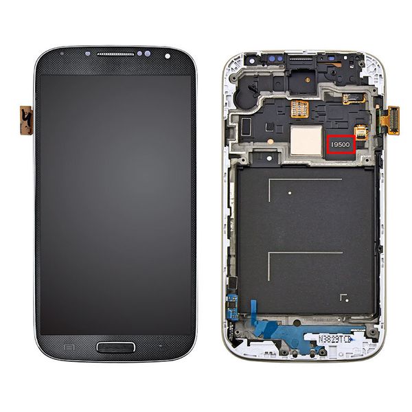 

100% tested amoled lcd display for s4 lcd touch screen digitizer assembly with frame for samsung galaxy s4 i9500 i9505 i9506