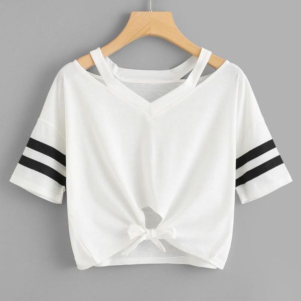 

women tshirt summer 2020 leisure fashion ladies short short sleeve round neck casual female tee t-shirt verano mujer #45, White