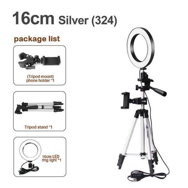 

pgraphy dimmable led selfie ring light youtube video live 16cm p studio light ring lamp with phone holder usb plug