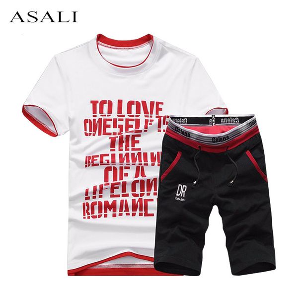 

2018 summer men set mens tracksuit t-shirt+shorts pants casual sweatshirt men's sportswear suits summer style men set sweatshirt, Gray