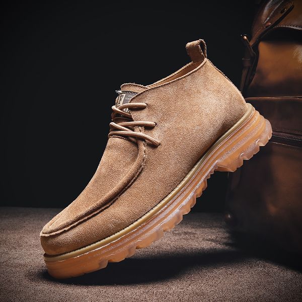 

cow suede oxfords england trend casual shoes soft comfortable work shoes men flats zapatillas hombre 2019 autumn new men, Black