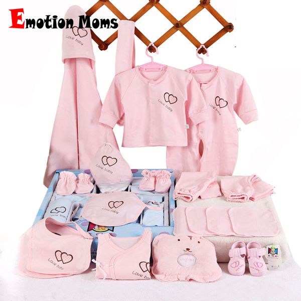 

emotion moms 22pieces newborn baby girls clothing 0-6months infants baby clothes girl boys clothing baby gift set without box y200323, White