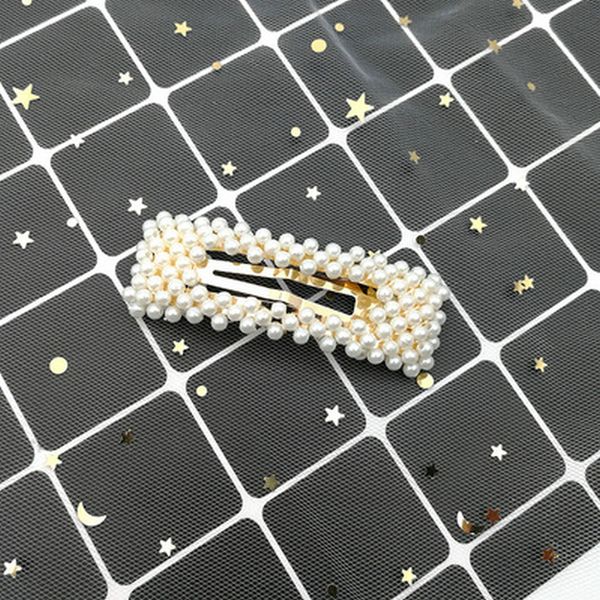

gold pearl hair pins barrette hairclip hairpins pearl white crochet hair clips molletta perlato rosa jhlpf, Black;brown