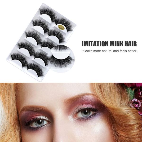 

5pairs/set false eyelashes handmade 3d mink hair fake lashes beauty tools