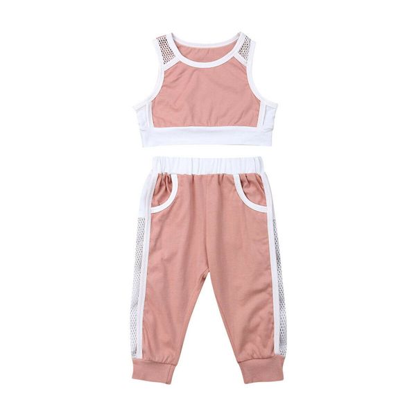 

toddler girls clothes tracksuit for girls sport suits children sleeveless pants carnival costumes for kids, Black;blue