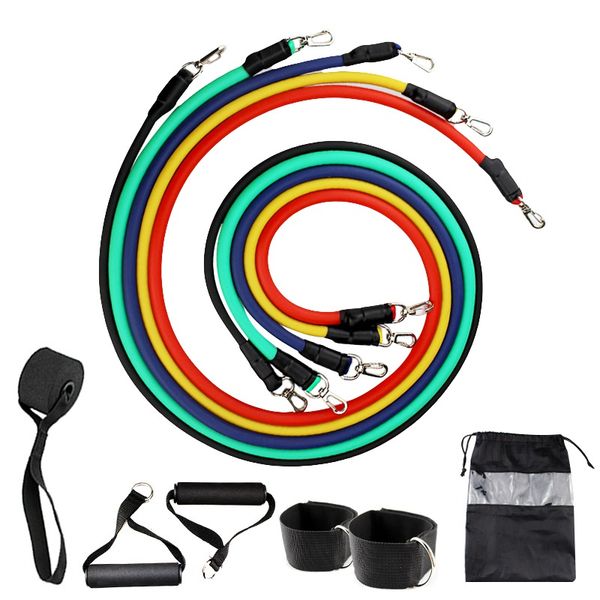 

11 pieces / set of latex elastic cross endurance sports training yoga pull rope yoga resistance band pull rope