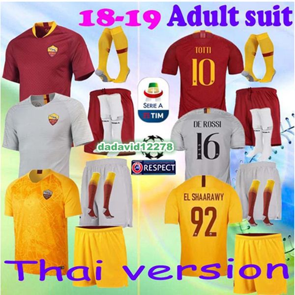 

Kit 18 19 rome home away occer jer ey totti roma dzeko port de ro i jer ey 2018 2019 el haarawy nainggolan football hirt