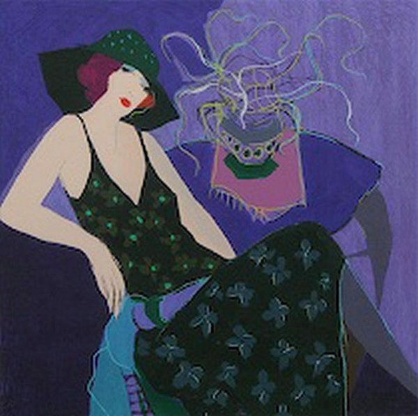 

itzchak tarkay nouvelles фигурация главная произведения искусства современный портрет сеньоры ручной работы картина маслом на холсте вогнута