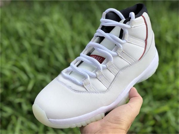 

2020 11 platinum tint 11s xii sail -university red basketball shoes man authentic 378037 -016 real carbon fiber sneakers with original box, Black
