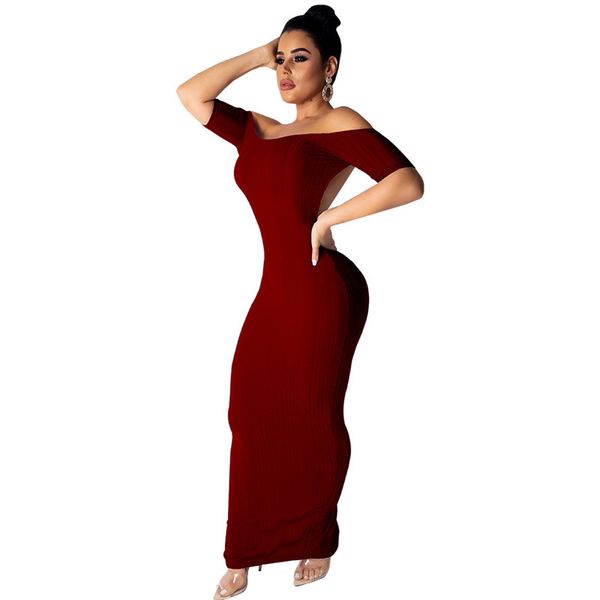 

женщины pure color модные платья ночной клуб sexy ladies спинки платье лето дизайнер slash шеи тонкий женская одежда, Black;gray