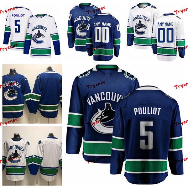 

2019 vancouver canucks derrick pouliot stitched jerseys mens customize home blue shirts 5 derrick pouliot hockey jerseys s-xxxl, Black;red