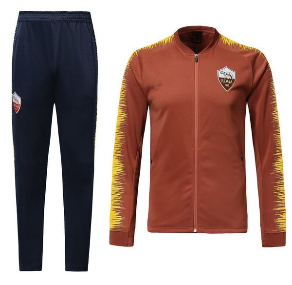 

18 19 Roma soccer tracksuit Survetement Chaqueta de fútebol 2018 2019 Rome TOTTI ROSSI DZIKO football jacket sportswear Training suit