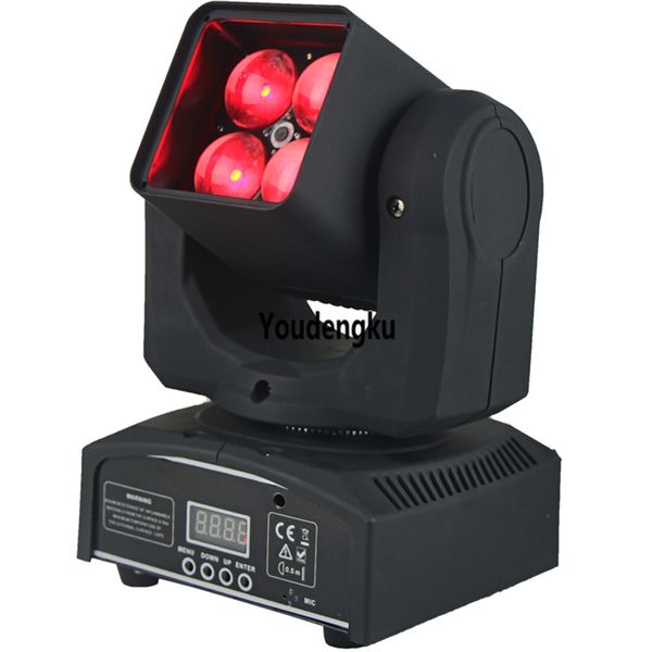 6 PCS Hot Zoom LED Movendo Head Manual 4x10W RGBW 4IN1 Mini Mini Cabeça Movente LED Zoom Lavagem Luz