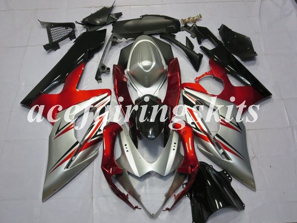 

4gifts new abs motorcycle full fairings kits fit for suzuki gsx-r1000 k5 2005 2006 05 06 bodywork set custom silver