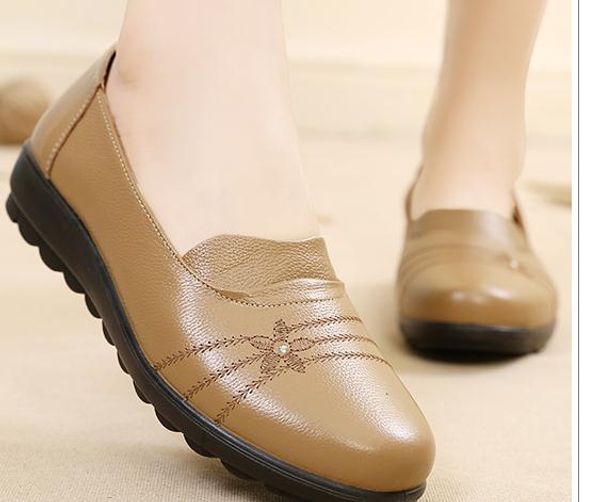 

women's shoes in spring and autumn slope heel round head mother @kl620, Black