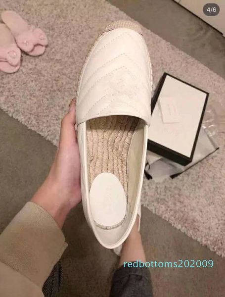 

2019 luxury designer espadrilles women summer spring platform with hardware loafer girls genuine leather sick sole eur34-41 r09, Black