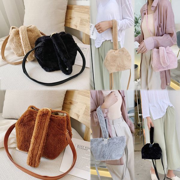 

женская сумка boho с цепочкой плюшевая модная сумка через плечо леди сумка через плечо