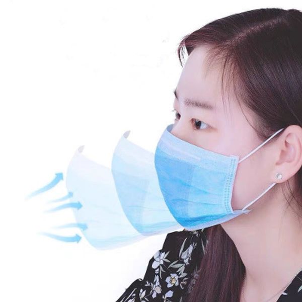 

disposable face masks 50 pcs/box mouth face mask 3 layer anti-dust waterproof mask disposable dust-proof haze-proof ing