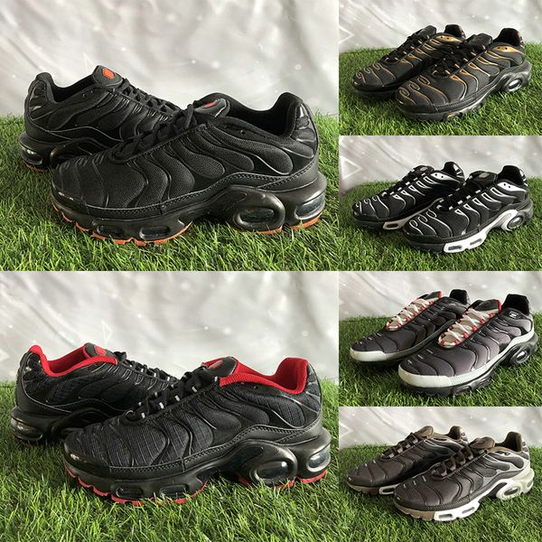 

2020 plus tn men running shoes eur 40-45 black white red orange grey designer sport sneakers cargo khaki fahsihion comfortable trainers