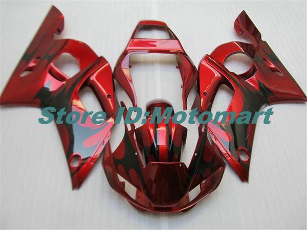 Kit carenatura moto per YAMAHA YZFR6 98 99 00 01 02 YZF R6 1998 2002 YZF600 set carenature rosse + regali YG31