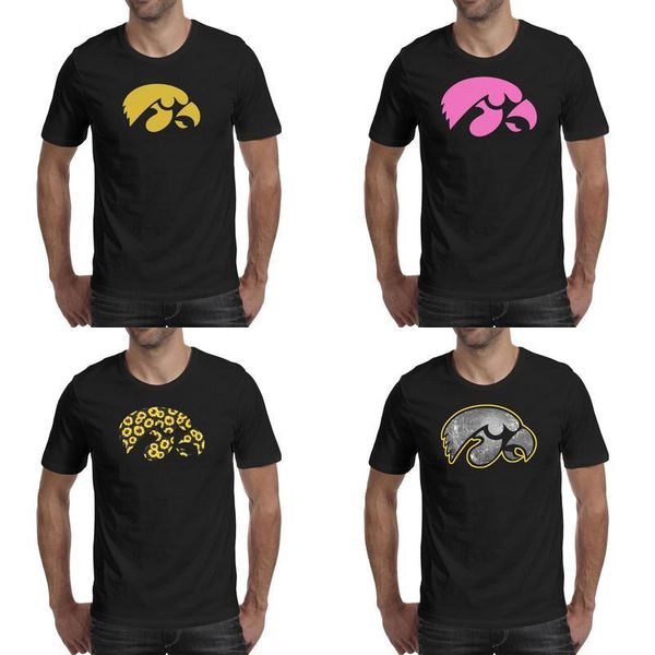 

mens printing iowa hawkeyes football old print logo black t shirt funny retro crazy shirts party sunflower pink breast cancer mesh, White;black