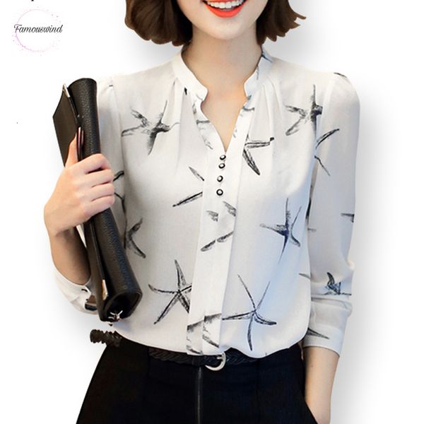 

горячая продажа блуза лето женского прибытия новых длинный рукав женщины рубашка шифон рябить камиз renda blusa a506, White