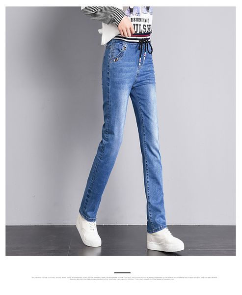 

light blue black jeans women straight tall waist trousers