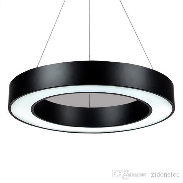 Moderne minimalistische Annulus-LED-Pendelleuchten, Aufhängung, hängende Beleuchtung, Büro-Pendelleuchte, mattes Metall, runde Tropfen-Beleuchtungskörper