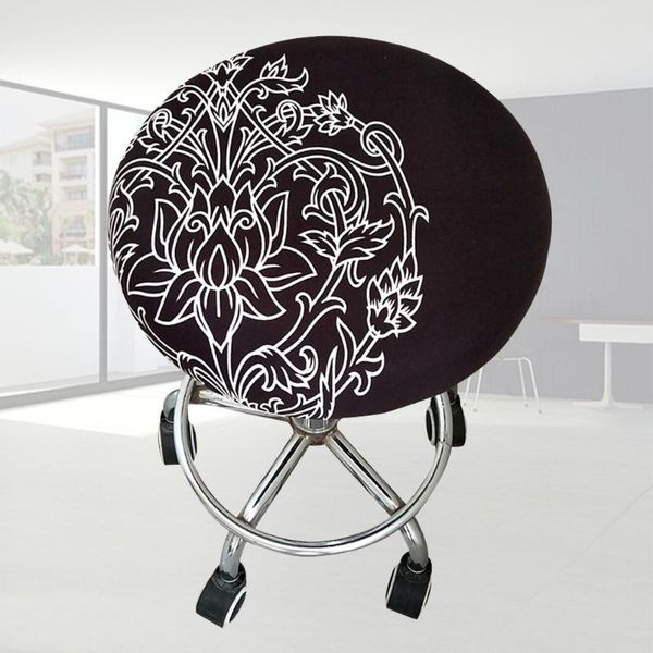 

табурет крышки места встреча управление полиэстер украшение цветочные чехол printed главная упругие круглый стул four seasons bar soft