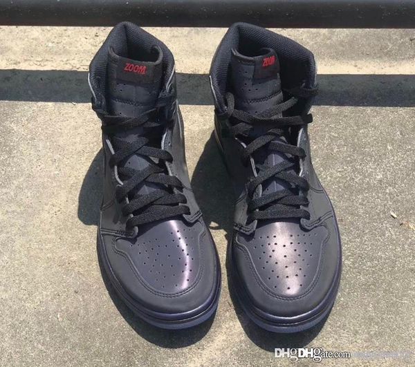 

new authentic air 1 high увеличить r2t бесстрашный мужчины баскетбол обувь black-лаки грин-varsity красный ретро спорта кроссовки wuth box