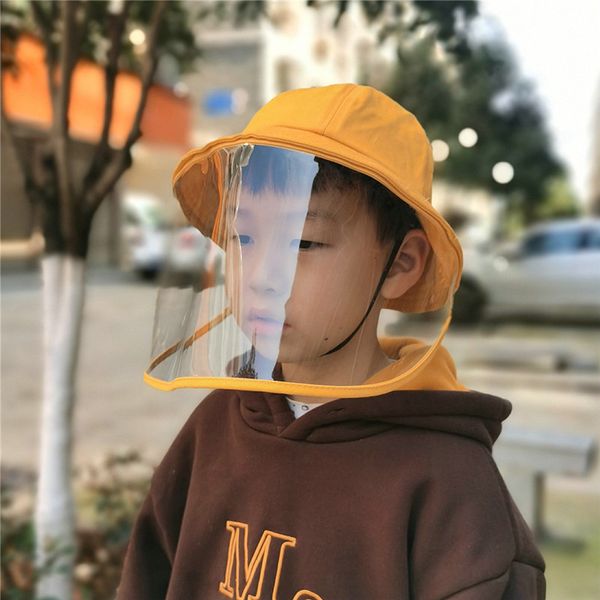 

baby summer outdoor bucket hat kids children panama cap sun beach caps dustproof cover baby girl sun hat anti spitting, Yellow