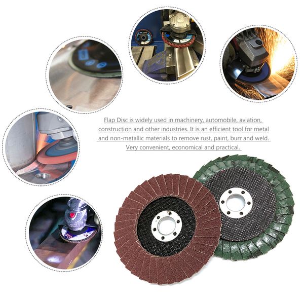 

25pcs 100mm grit metal flap sanding discs wheel angle grinder rotary polishing tools metalworking abrasive tools