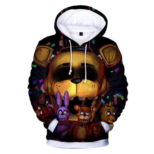 

kawaii five nights at freddys hoodie sweatshirt for boys/girl school hoodies for kid's fnaf hoodies new autumn winter clothing, Black