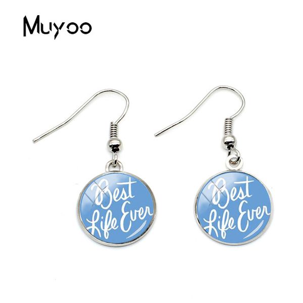 

2019 fashion jw .org the life ever quotes glass dome womens fish hook earrings jw.org jewelry jehovah's witnesses gifts, Silver