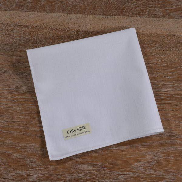 

c009 : 1piece machine sew edge white blank hankies cotton ladies handkerchief