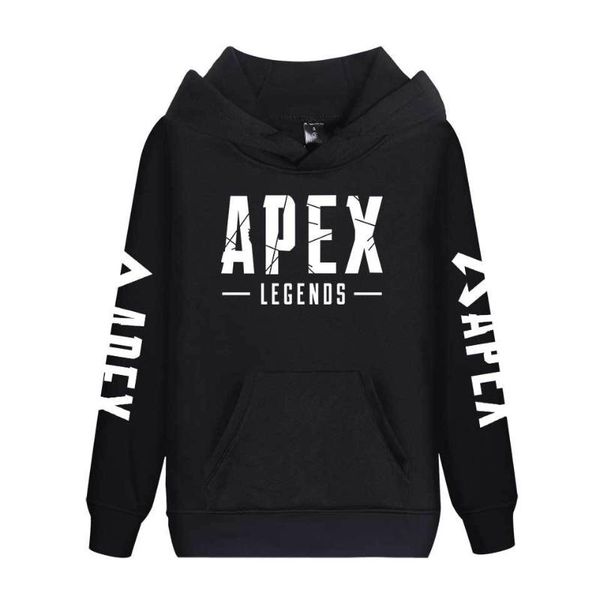 

apex legends friends hoodies hooded women men hip game sweatshirts streetwear harajuku 90s oversized funny swag chic clothes, Black