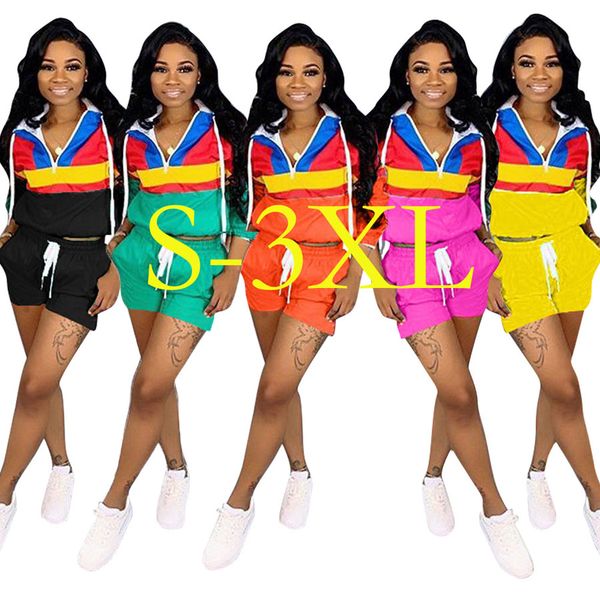 

Woman Casual Sportswear Long Sleeve Hoodie + Short Pants Two-piece Set Women Jogging Sport Suit for Ladies Tracksuit Sweatsuit