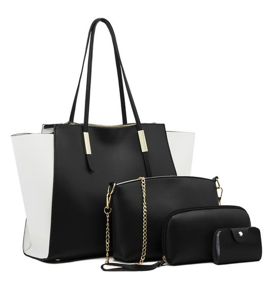

2020 4pcs/set ladies handbags female pu leather shoulder messenger bags women composite tote bag bolsa feminina