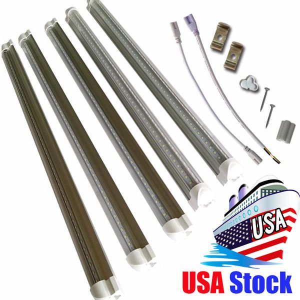 

4ft led tube v shaped led 36w 5ft 45w 6ft 52w 8ft 72w integrated cooler door led fluorescent double glow lighting ac 85v-265v