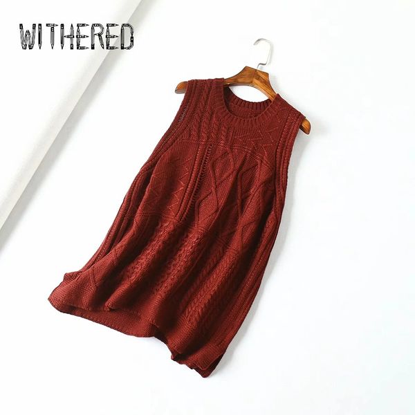 

withered england vintage office lady sleeveless sweater women pull femme v-neck multicolor pullovers vest sweaters women, White;black