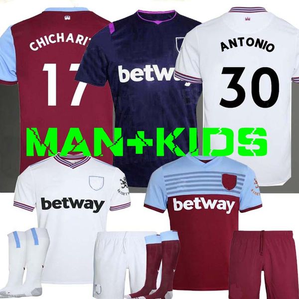 

19 20 west soccer jersey united 2019 2020 home away ham chicharito jerseys anderson arnautovic antonio football uniforms shirt man + kids, Black;yellow
