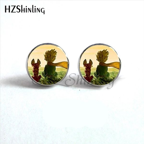 

2019 the little studs earrings little ear nail jewelry anime glass cabochon earrings handmade gifts hz4 nes-0036, Golden;silver