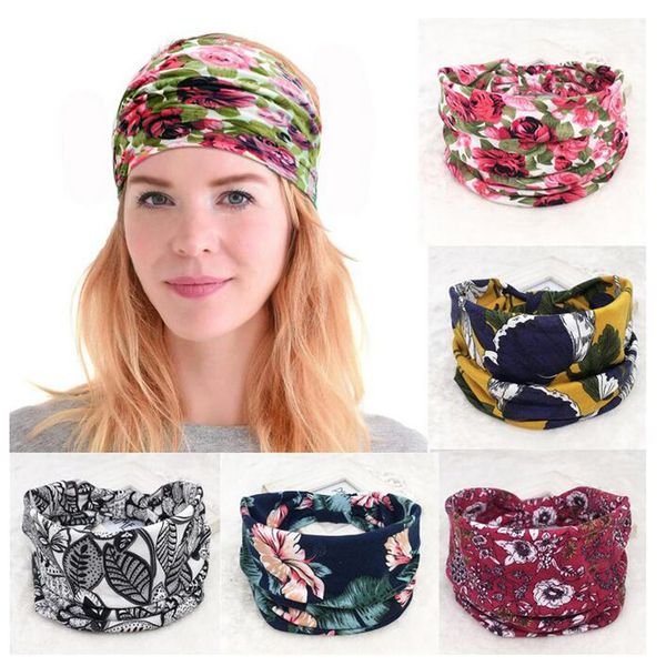 Copricapo da donna in cotone per ragazze Stretch Vendita calda Accessori per capelli turbante Copricapo Yoga Run Bandage Fasce per capelli Fasce per capelli Wide Headwrap