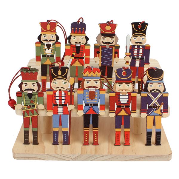 

wooden nutcracker soldier christmas decoration pendants ornaments for xmas tree party new year decor kids doll