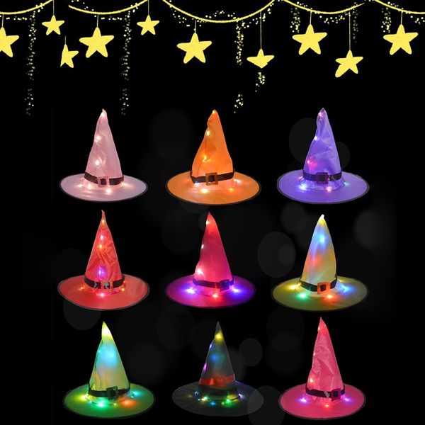 

halloween glow witch hat hanging holiday ball party christmas light festival props other event party supplies