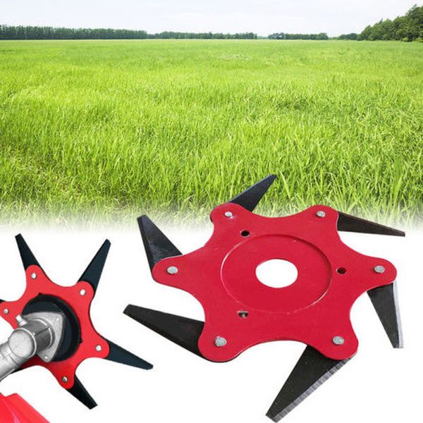 

grass trimmer head 6 teeth brush cutter blade trimmer metal blades 65mn garden grass head for lawn mower