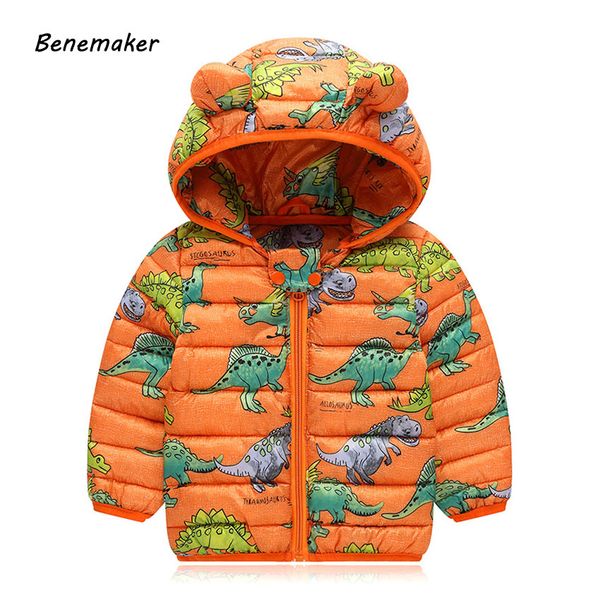 

benemaker winter dinosaur jackets for boy baby girl clothes children's clothing thick coats overalls hooded kids outerwear jh092, Blue;gray