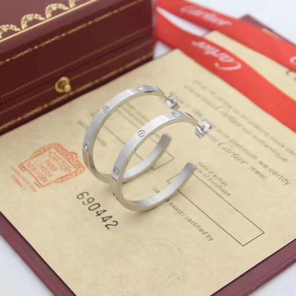 

kknew fashion brand earrings for 2020 titanium alloy steel wire 18k gold plated stainless steel classic designer earrings, Golden